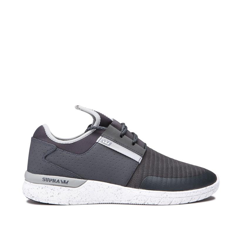 Zapatillas Bajas Supra Argentina Hombre - FLOW RUN Gris Oscuro (SRNMX-9145)